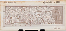 Vintage Craftaid No 2080 Billfold Leather Tooling Template Floral Scroll Design