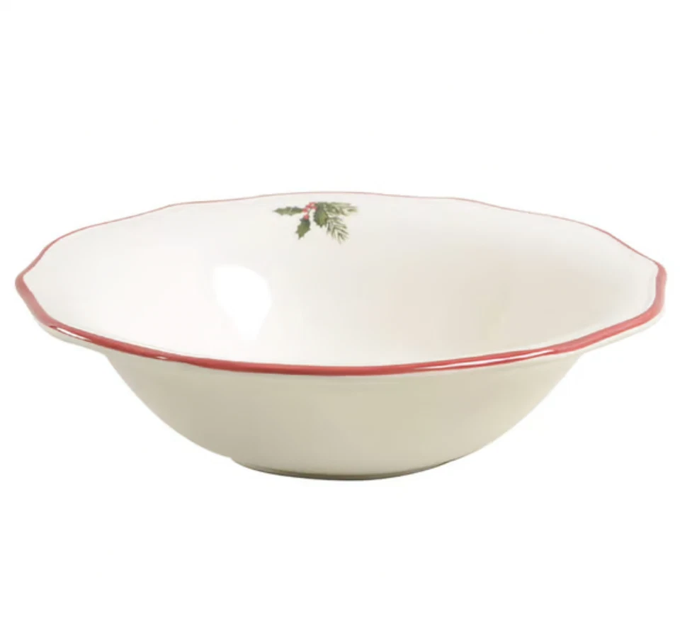 MEJOR CASAS JARDINES ROJO VACACIONES FLOR DE PASCUA CEREALl CUENCO PORCELANA 7.5" 4 PIEZAS NUEVO Foto 2 de 4