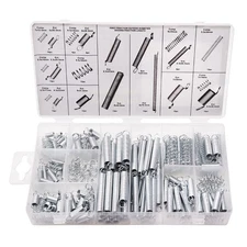 200PCS Spring Assortment Kit Zinc Plated Extension and Compression Springs Ki...