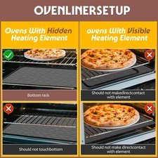 Oven Liners Bottom of Silicone Liner 16"X23" Non-Stick Reusable Heavy Duty Mat
