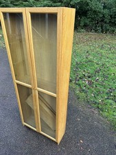 IKEA Billy Bookcase With Glass Doors  With  5 Adjustable Shelves