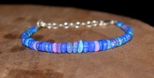 7'' Natural Ethiopian Opal Bracelet Fire Opal Gemstone Beads Bracelet AF0153