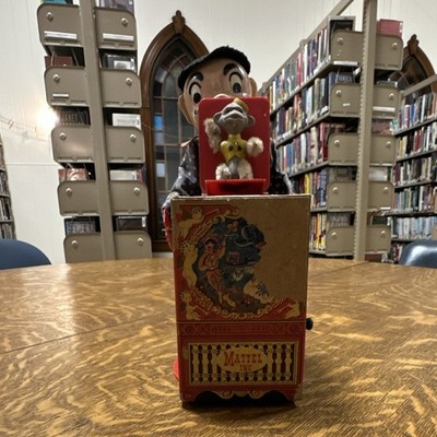 Mattel Vintage 1952 Wind-up Organ Grinder Monkey Toy for Ages 4-7, 8-11 Years