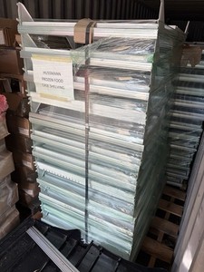 Lot of 52 Hussmann OEM RL/RM White Metal Frozen Food Case Shelves 30" x 22"