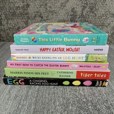 Easter Childrens Little Bunny Catch Harris Mouse Egg Hunt 6 Board Book Lot 