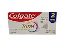 Colgate Total Active Prevention Clean Mint Toothpaste, 5.1 fl oz 2 Pack BB 2027