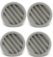 3" round Plastic Louver Soffit Air Vent Reptile Screen Grille Cover (4, Grey)