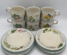 Fish Barrier Reef Studio Nova Mug & Plate Sets of 6 Retro Cute Tropical Pastel