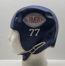 CASCO DE FÚTBOL AMERICANO DE COLECCIÓN TODO AMERICANO #77 CUERO SUAVE JUEGO PARA NIÑOS (NO CUERO REAL)
