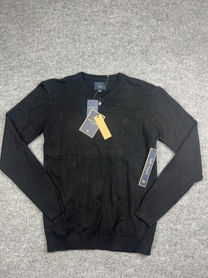 Marc Asher Sweater Men's Medium Black Pullover V Neck Super Soft