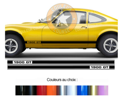 2 X STREIFEN RACING DEKO MODE FÜR OPEL GT 1900 AUFKLEBER STICKER BD591-13