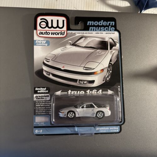 Auto World Ultra Red 1991 Mitsubishi 3000 GT VR-4 Modern Muscle White