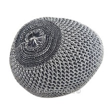 Faded Light Brown with Black Open-Weave Nylon Stretchy Kufi Skull Cap TheKufi