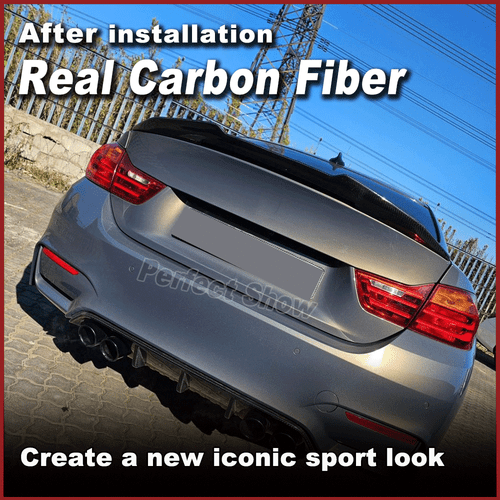 Alerón de carbono borde de demolición alerón trasero ala labio para BMW M4 F82 Coupe 2014-19 - Imagen 2 de 12