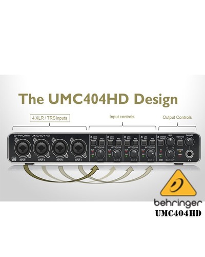 Behringer UMC404HD Audiophile 24Bit USB Audio/MIDI Interface with Midas preamp - 第 3/6 張圖片