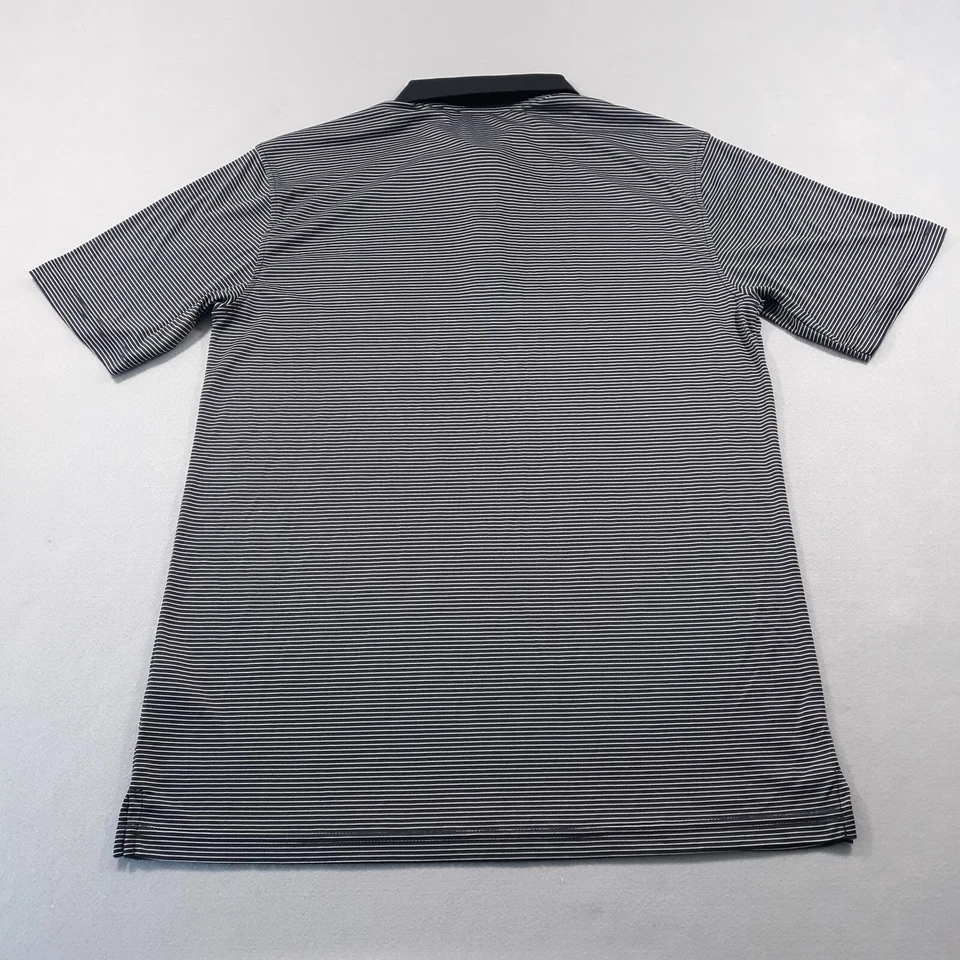 Camisa polo de golf Slazenger ropa deportiva rendimiento para hombre talla mediana negra a rayas Foto 2 de 4