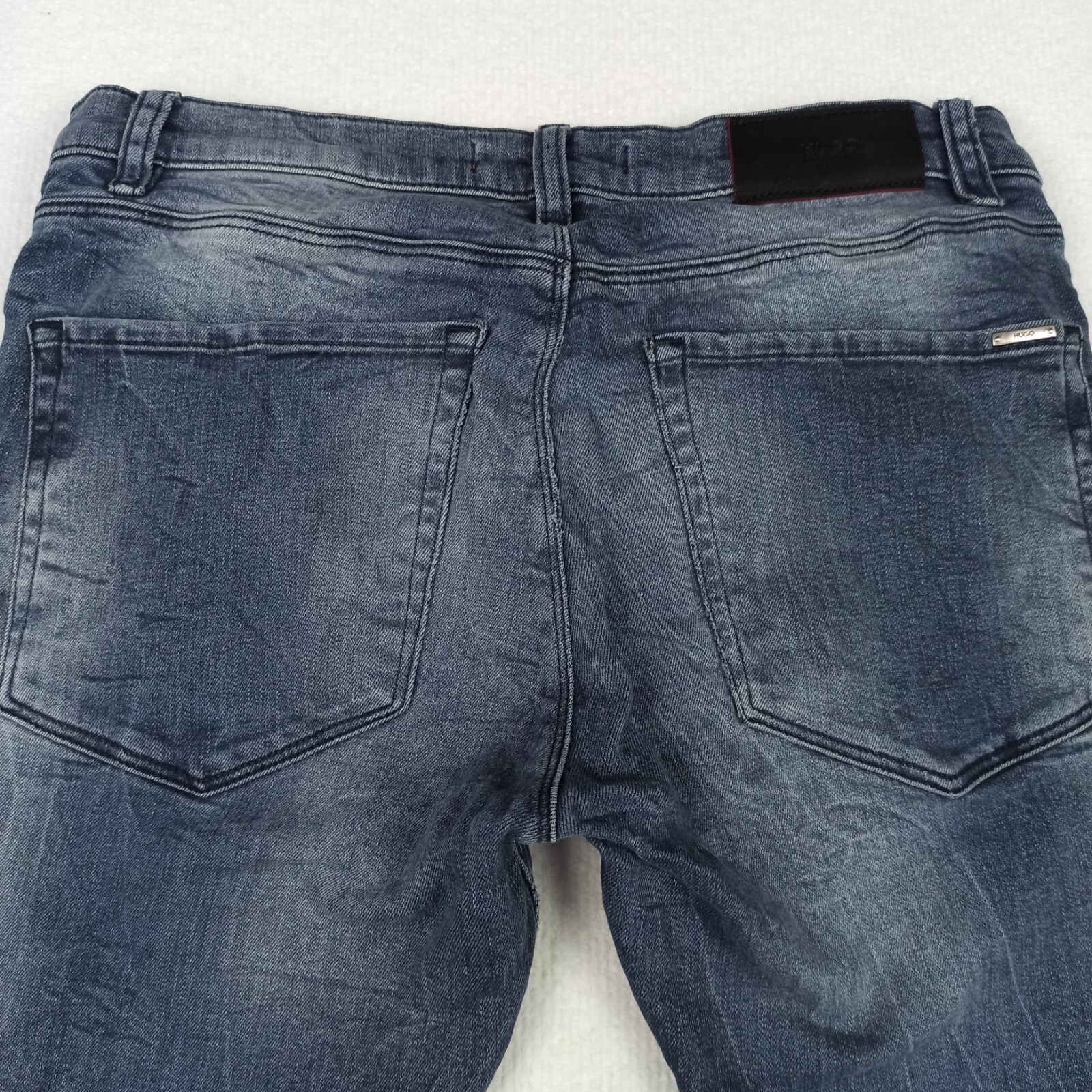 Hugo Boss 734-Extra-Slim-Fit Mens Jeans W29 L30 Blue Low slim Skinny Stretch thumbnail 4