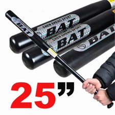 Heavy Duty Metal Baseball Rounder Softball Bat Black Pole Stick Stainless Steel