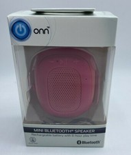 ONN Mini Bluetooth Speaker Rechargeable Battery With 6-Hour Play Time Pink New