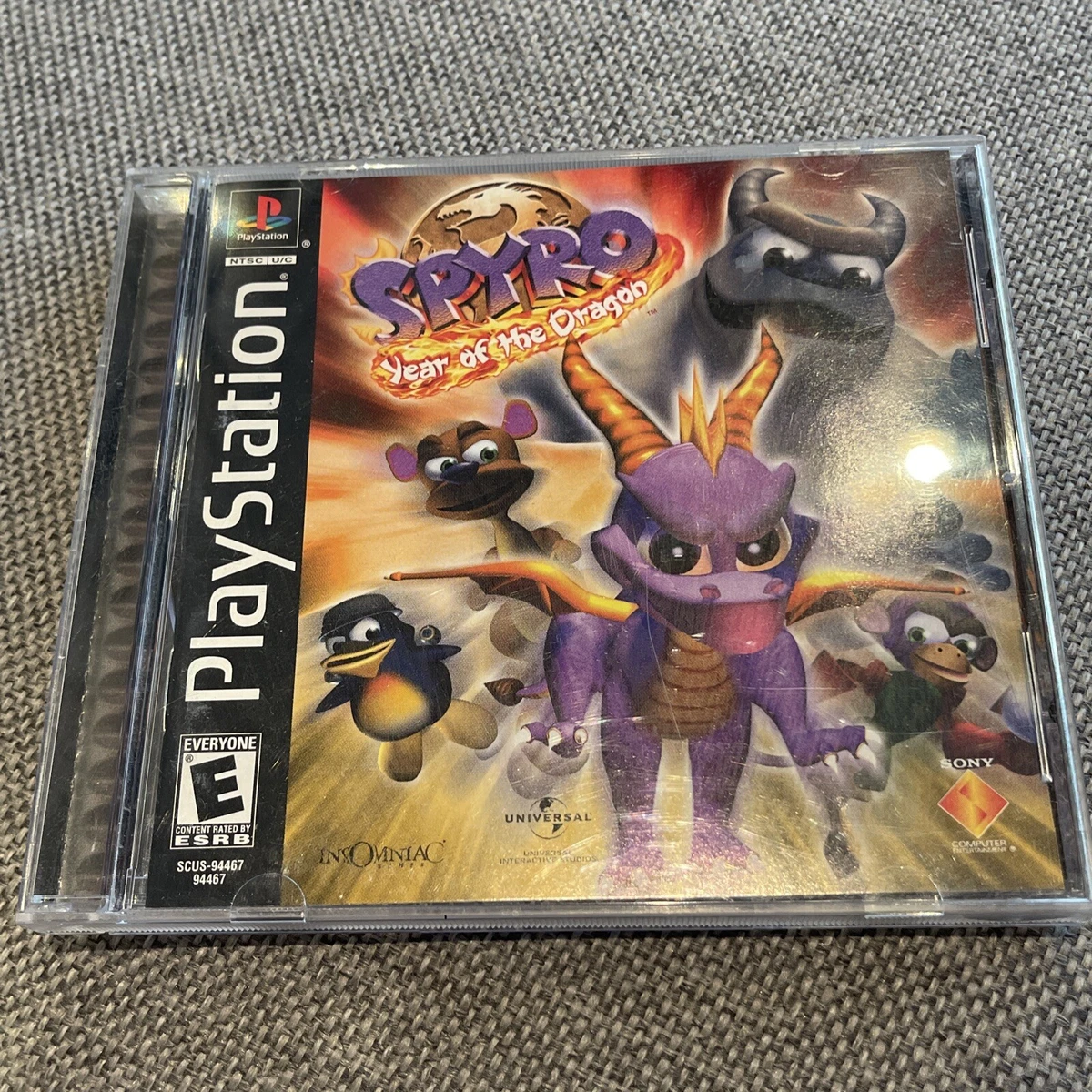 Spyro Year of the Dragon Black Label Sony Playstation 1 PS1 2000