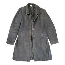 Organic 100% Hemp Knit Black Button Down Jacket Medium
