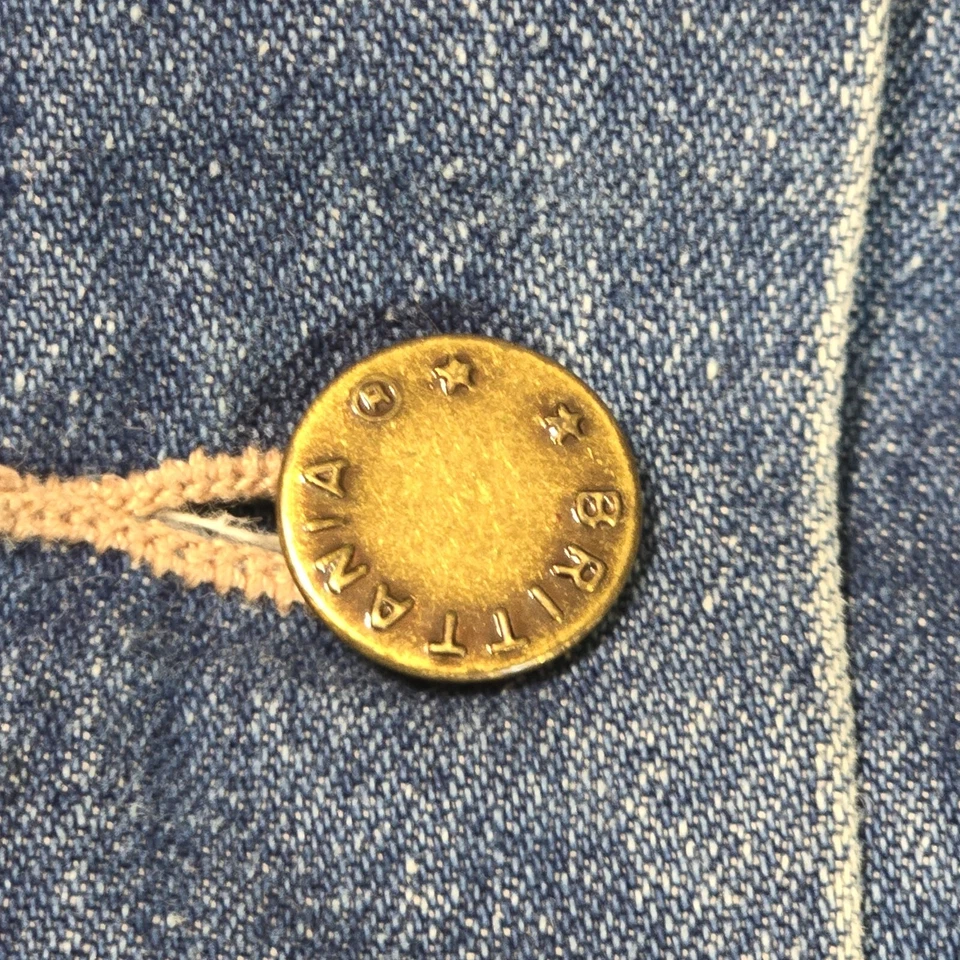 Chaqueta Denim Brittania Pentimento Azul Talla Grande Vintage Años 80 Camionero Foto 3 de 4