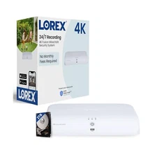 Lorex N844A82 4K 8-Channel Network Video Recorder 2TB Hard Drive with Smart M...