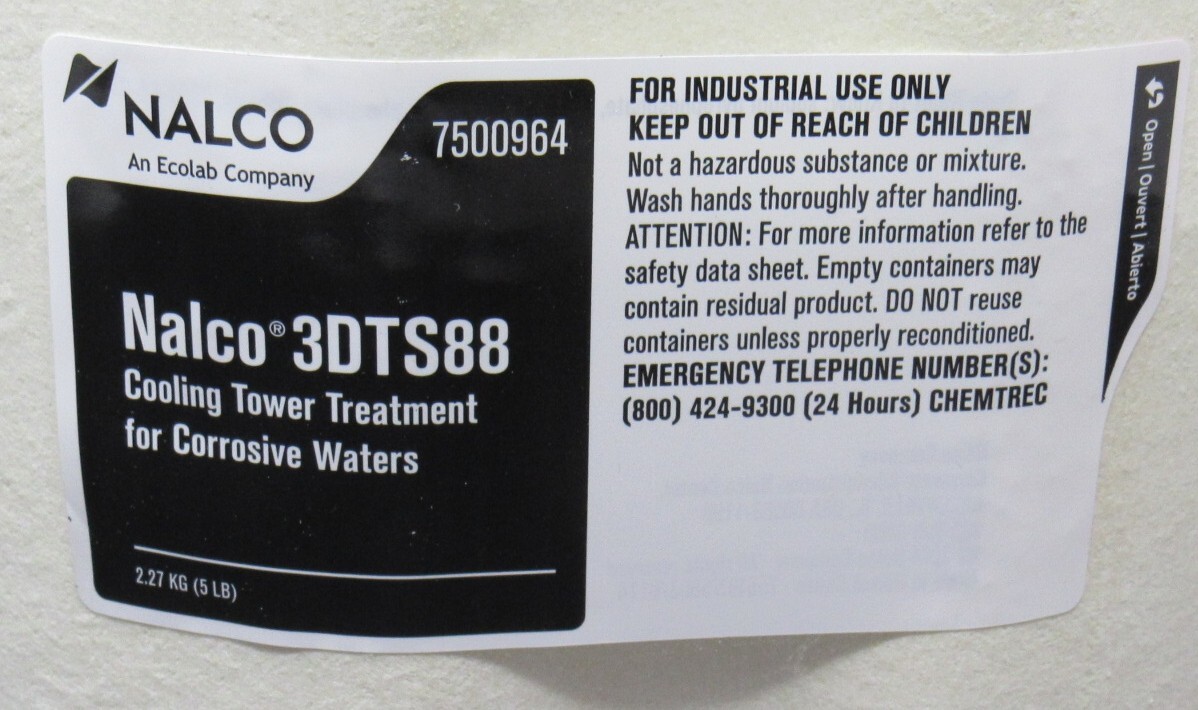 NEW 5 lbs Nalco 3DTS88 3D TRASAR Solid Cooling Tower Treatment