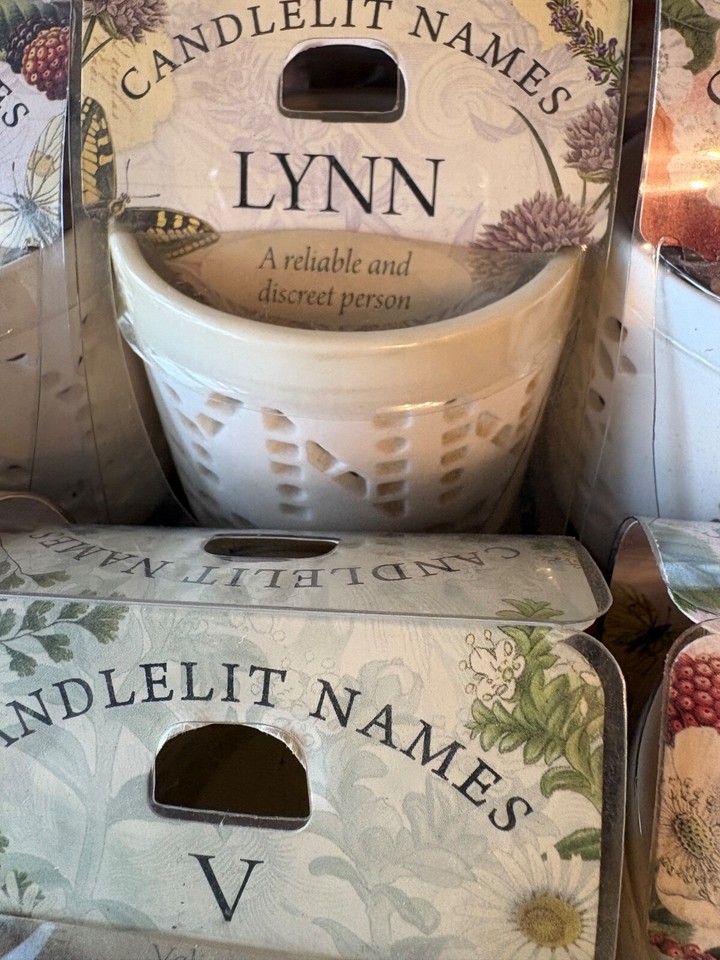 35 Candlelit Names Tea Light Holders with candle inc initials new