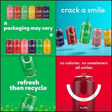 bubly Sparkling Water, 6 Flavor Variety Pack  Fl Oz