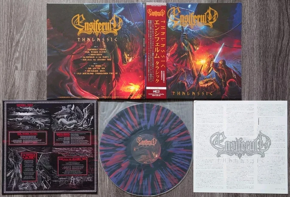 Ensiferum ‎– Thalassic LP (Japan Edition Black + Red/Purple Splatter ltd. 100) - Image 2 of 4