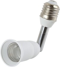 Electop Light Socket Extender 90 Degree Bending E27 to E27 Bulb Base Lamp Holder