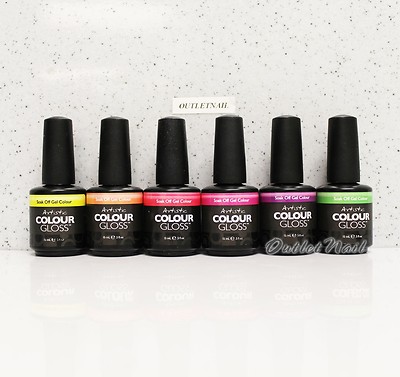 Artistic Nail Design Colour Gloss SET OF 6 ACG NEON COLOR SUMMER 2011 Collection