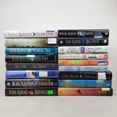 17 Nora Roberts HC Novels Lot with Dust Jackets Some First Editions