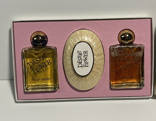 Vintage Shulton Wüstenblume Schaumbad Toilettenwasser 1 flüssige Unzen Seife Geschenkset NEU - Bild 2 von 5