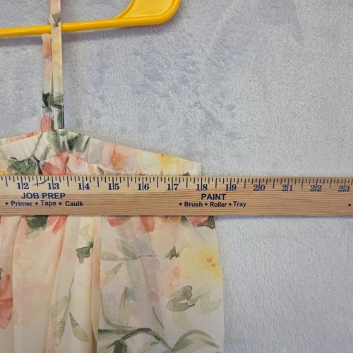 As U Wish Dress Womens M Floral Cold Shoulder Cottagecore Hi Low Lined Maxi Boho - Picture 8 of 16