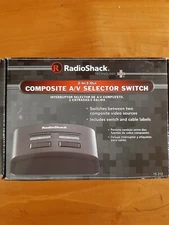 Radio Shack Composite A/V Selector Switch 2 In & 1 Out With Stickers 15-312 NIB