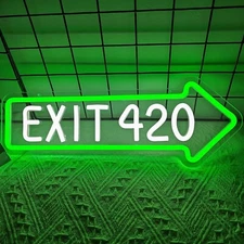 Exit 420 LED Light Sign Eco friendly in stock