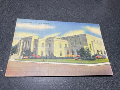 Masonic Temple FT Smith Arkansas Postcard