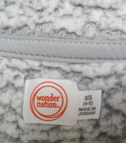 Wonder Nation Girls Jacket Pink/Gray Sherpa Fleece Pullover 1/4 Zip XS (4-5)  c - Picture 7 of 9