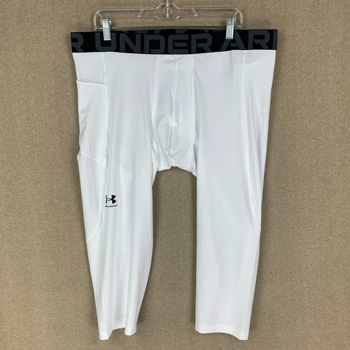 🚨NEW! Under Armour Legging 3XL Heat Gear White 3/4 Legging - 第 1/7 張圖片