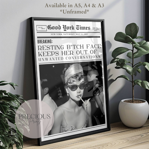 Poster stampa femminista alla moda Humour Sassy Preppy / A5 A4 A3 / senza cornice - Foto 5 di 6