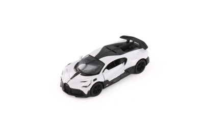5442 Bugatti Divo White with BLACK 1:38 (PULL  BACK ACTION) SCALE. BY KINSMART 
