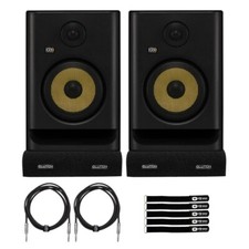 KRK Rokit RP7 G5 7" Studio Monitors 2-Pack with Cables  Isolator Pads