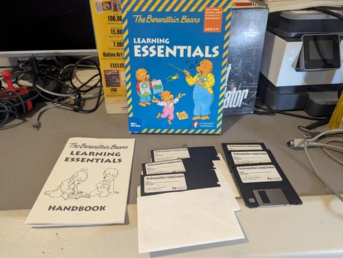 Vintage Berenstain Bears Learning Essentials (MS-DOS) – Complete w/ Disks & Manu
