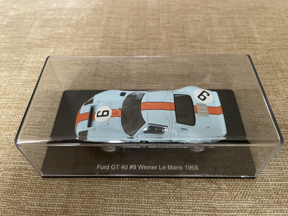 1/43 Ford GT40 #9, 1st 1968 Le Mans, Spark Hachette Model