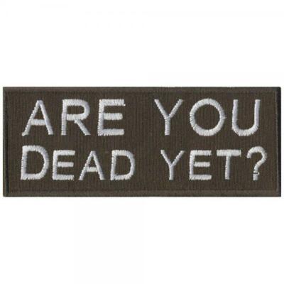 Aufnäher - Are you Dead yet  - 01862 - Gr. ca. 9,5 x 3,5 cm - Patches Stick  ...