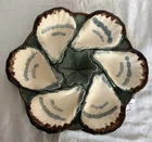 French Longchamp Majolica oysters plate shells /J