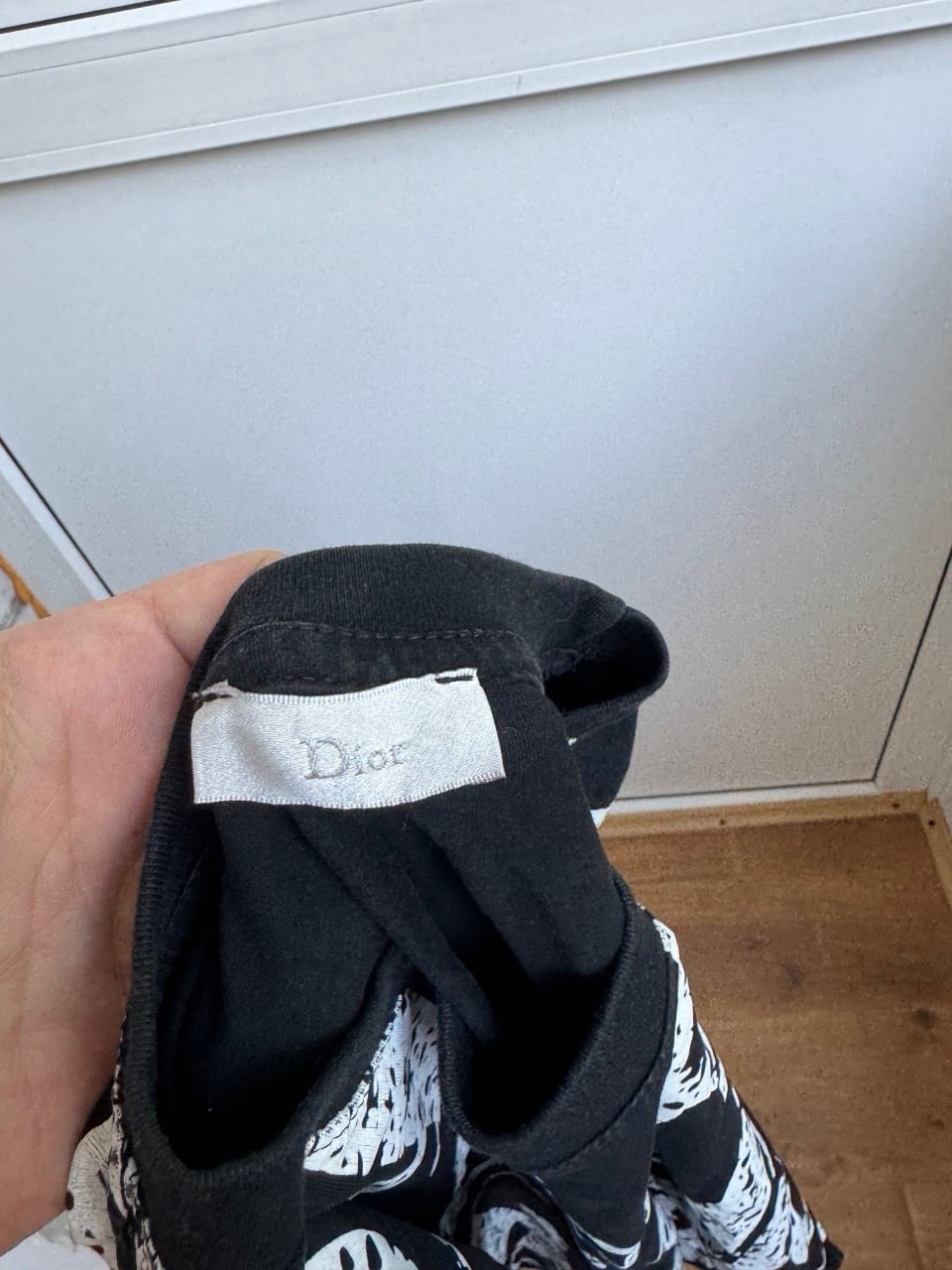 Dior Black T-Shirt Monogram Print Size M 100% Cotton Made in Italy thumbnail 5