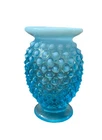 Vintage Fenton Hobnail Opalescent Blue Glass Bud Vase